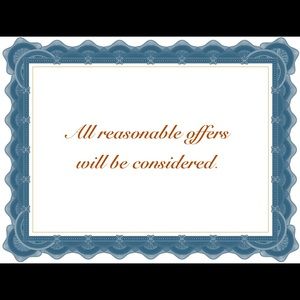 All reasonable offers will be considered.